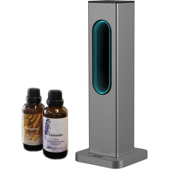 Waterless Diffusers for Home,Large Room with APP WiFi Control,Essential Oil Scent Diffuser Covers 2512 Sq Ft,Protable Rehargeable Diffuser 10000mA,Includ Bergaomt,Lavender Oils(Black)