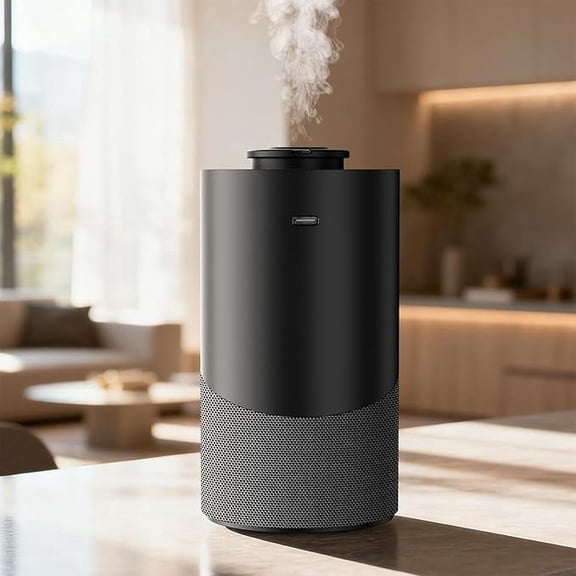Waterless Essential Oil Diffuser, 2000mAh Battery Operated Scent Air Machine with 3 Timer & 3 Mist Levels for Home & Cordless Car Scent diffuser - Black