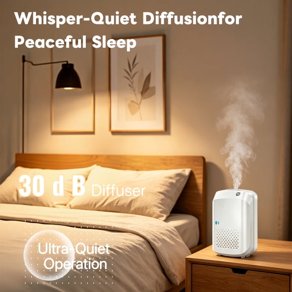 Waterless Essential Oil Diffuser 3000 Sq.Ft Coverage for Large Home Hotel Office, 13.53oz Cold Air Scent Machine, Wireless App Control, No-Noise Aroma Diffuser Wall Mount Gift for Mom for Her