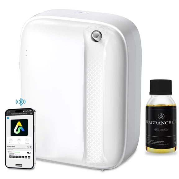 Waterless Essential Oil Diffuser, 400ml Large Room Coverage up to 3000 Sq.Ft, Bluetooth App Controlled Aroma Diffuser for Home, Office, Hotel, Ultra-Quiet Cold Air Scent Machine