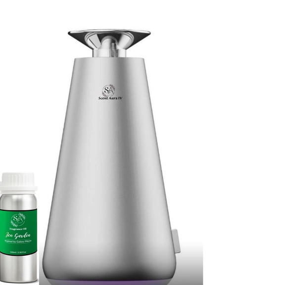 Scent Aura IV Waterless Scent Diffuser, Aromatherapy, Rechargeable with Bluetooth App Control for Up to 800sq ft Space|Soft Touch Control, Ambient Lighting