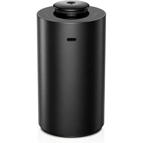 Waterless Essential Oil Diffuser for Home Aromatherapy Scent Diffusers with 3 Countdown Timer Settings or Timer-Off, 3 Mist Levels for Car Room Studio Office, ANX Premium Metal Black