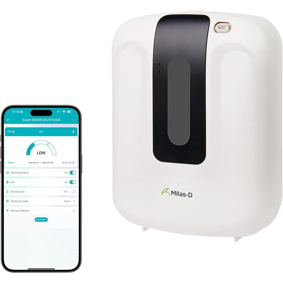 Waterless Essential Oil Diffuser for Home and Commercial 13.5 fl.oz. Capacity Up to 2000 sqft Smart Scent Air Machine Aromatherapy Scent Diffuser for Large Room Bluetooth Cold Air