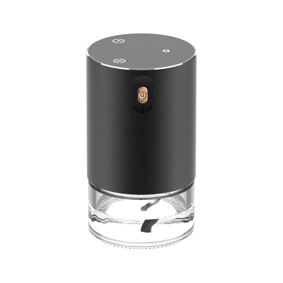 Waterless Essential Oil Diffuser for Home Room Desk Car Air Freshener Diffuser, Up to 600 sq ft, Mist Level and Timer Settings,3 Adjustable Lighting Modes ，100mL Capacity, Cold Air, RD1 Black