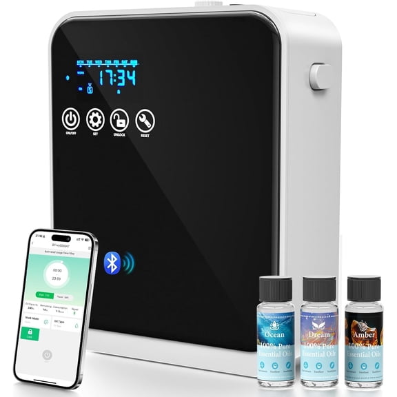 Waterless Essential Oil Diffuser,Hotel Home Aromatherapy Scent Diffuser with Smart APP & Touch Screen,250ml Capacity,1500 sq.ft Coverage|Large Room Diffusers for Hotel Collection