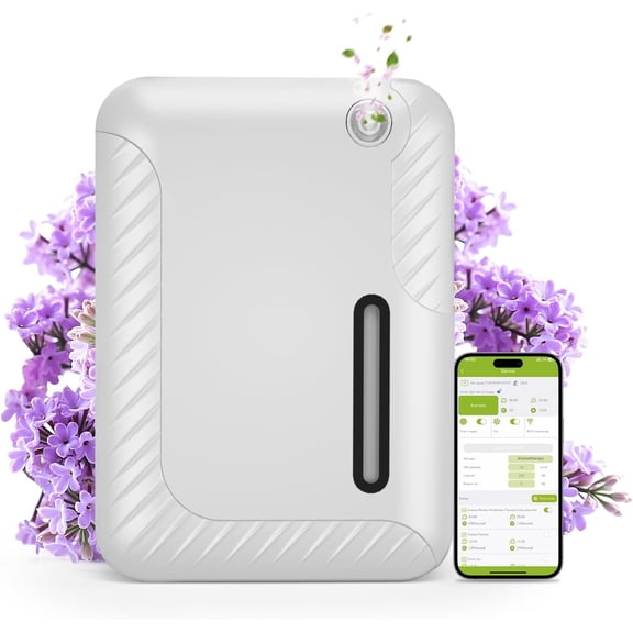 Waterless Essential Oil Diffuser for Large Rooms, 250mL Capacity Covers Up to 2300 Sq Ft, Programmable Timer, Quiet Aromatherapy Home, Office & Commercial Use