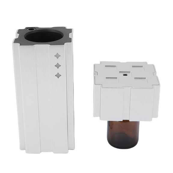 Waterless Essential Oil Diffuser Portable Car Fragrance Nebulizer Cold Mist Scent Machine Silver 5.83 inches / 14.8 cm