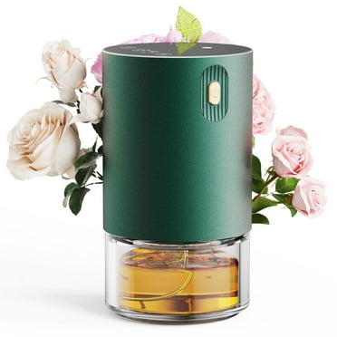 Waterless Essential Oil Diffuser Rechargeable Portable Waterless Diffuser for Home and Car, 4 Mist Level and Timer Setting, Pure Scent