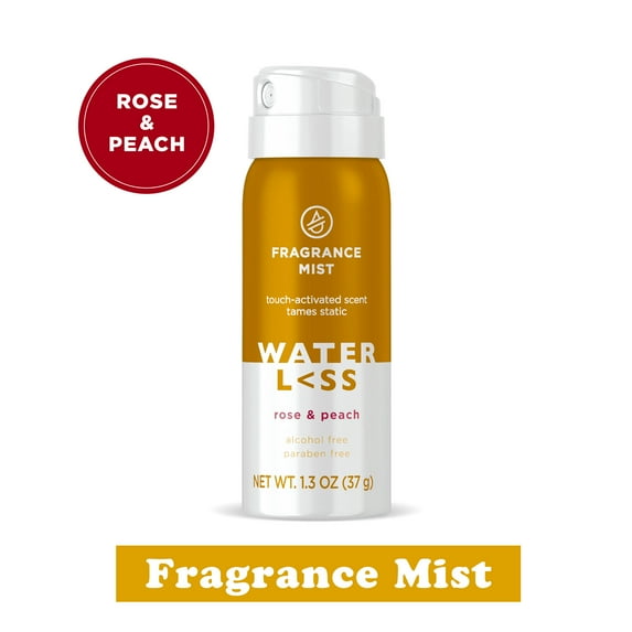 Waterless Fragrance Mist, Rose and Peach, Sulfate Free, 1.3 oz