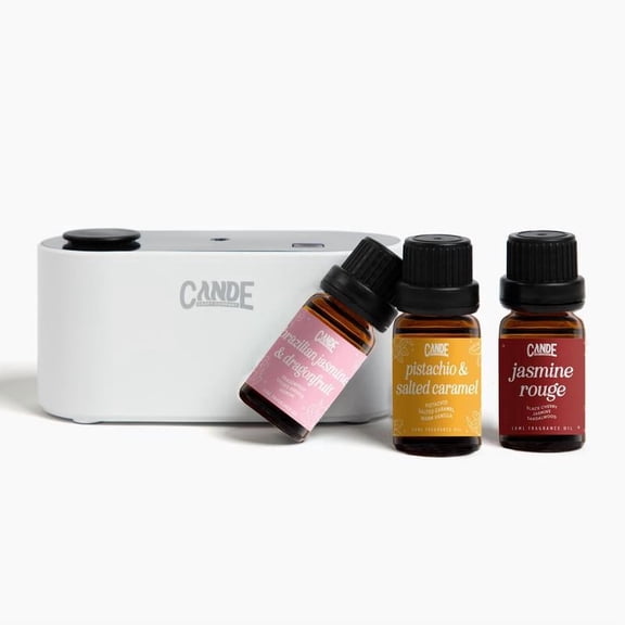 Waterless Fragrance Oil Diffuser Gift Set - - Battery Operated, Compact Design, Inlcudes 3 Scents