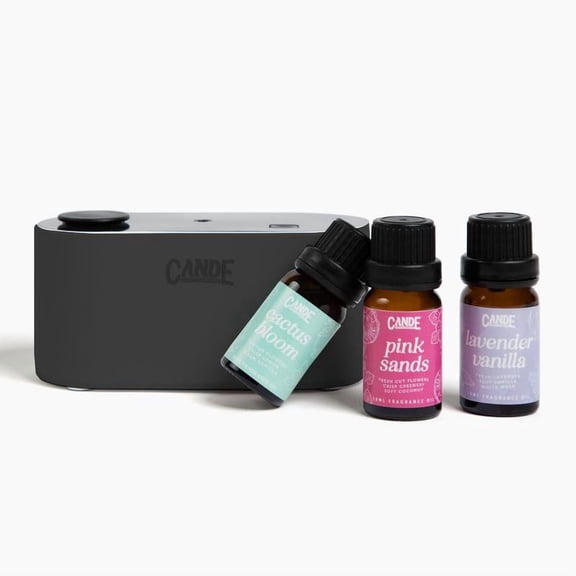 Waterless Fragrance Oil Diffuser Gift Set - - Battery Operated, Compact Design, Inlcudes 3 Scents