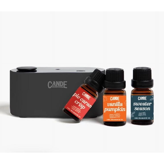 Waterless Fragrance Oil Diffuser Gift Set - - Battery Operated, Compact Design, Inlcudes 3 Scents
