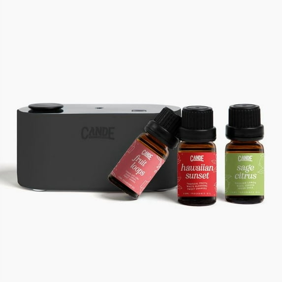 Waterless Fragrance Oil Diffuser Gift Set - - Battery Operated, Compact Design, Inlcudes 3 Scents
