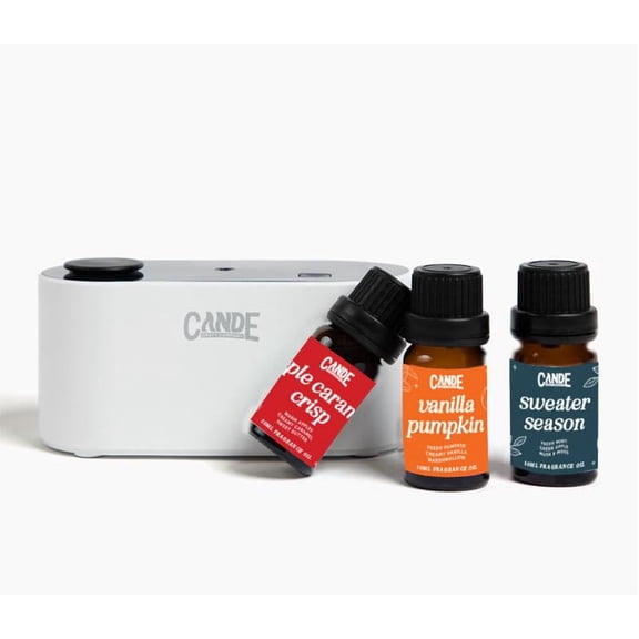 Waterless Fragrance Oil Diffuser Gift Set - - Battery Operated, Compact Design, Inlcudes 3 Scents