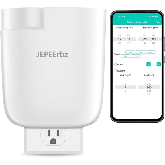 Waterless , Plug in for Essential Oils,Waterless Essential Oil in Wall, Smart Bluetooth App Control, Up to 500 Sq.ft Coverage, White
