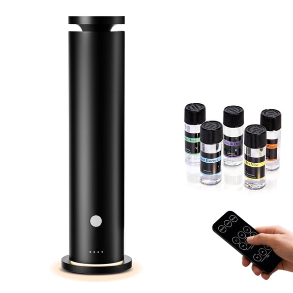 Waterless Scent Diffuser Starter Kit with 5 Essential Oils, Luxury Hotel-Class 1500 Sq ft Cover Aromatherapy Diffuser Oil Machine, 6 Mist 4.06Oz Air Diffusers for Home Large Room Hotel SPA