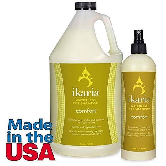 Waterless Shampoo for Dogs & Cats Healing Agents Calm Dry Itchy Flaky Skin Coats (16 ounce)