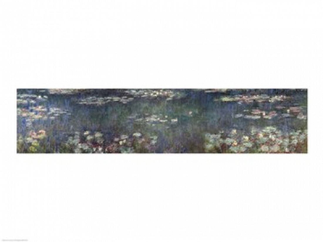 Waterlilies Green Reflections 1914-18 Canvas Art - Claude Monet (24 x 18)