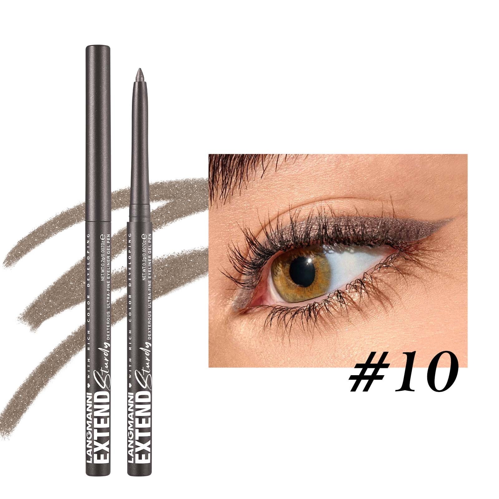Waterline Eyeliner Gel Pencil - Long-Lasting, Waterproof, Smudge-Proof, Safe For Sensitive Eyes, Waterline Eye Liner - Matte Eyeliner J