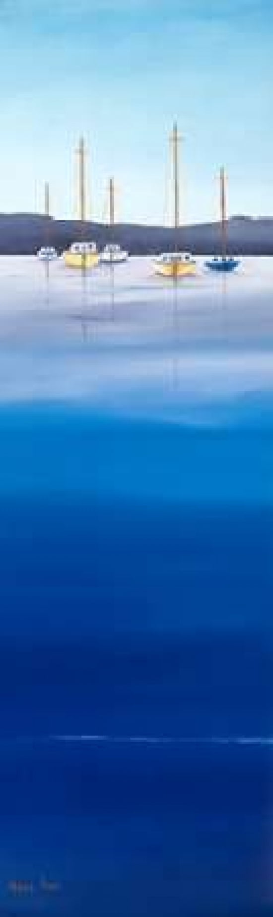 Waterline I Canvas Art - Hans Paus (8 x 24)
