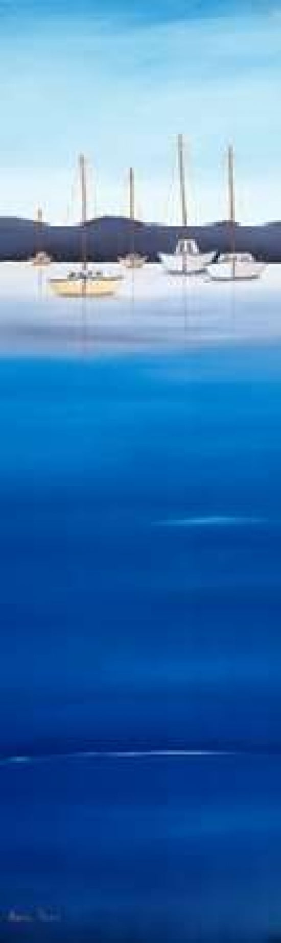 Waterline II Canvas Art - Hans Paus (12 x 36)
