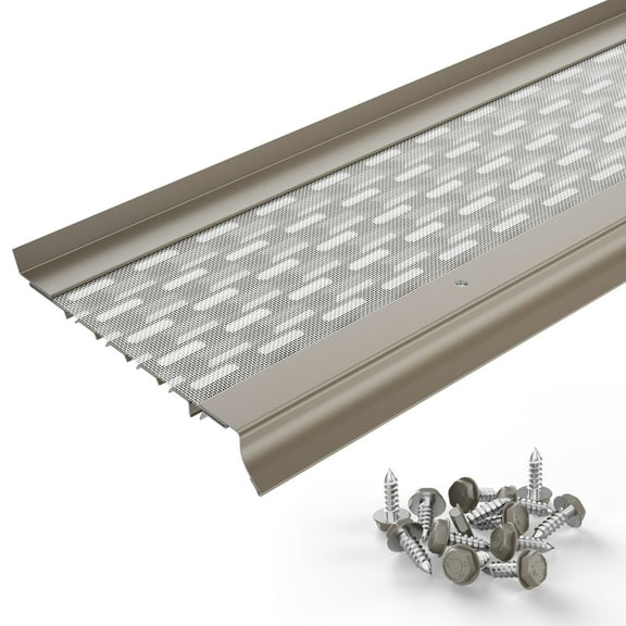 Waterlock Micromesh 5 inch Gutter Guards Leaf Protection, 1 Feet Sample Pack Clay, Stainless Steel Mesh, Aluminum Gutter Covers, Contractor Grade Gutter Guard from Manufacturer