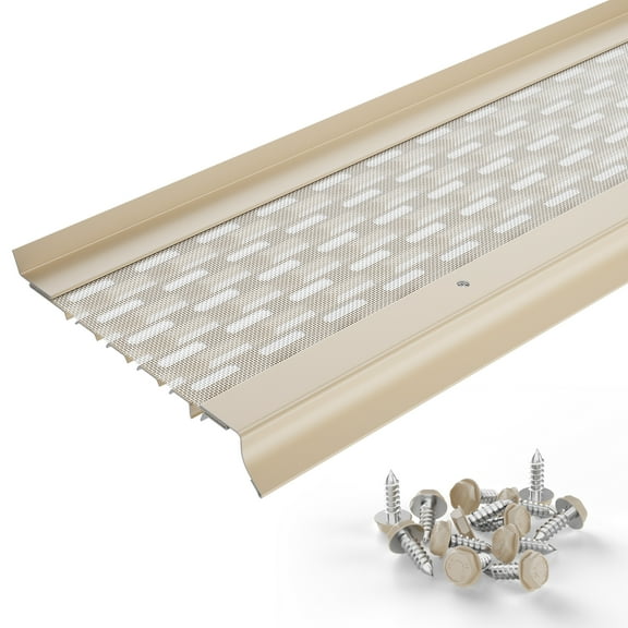 Waterlock Micromesh 5 inch Gutter Guards Leaf Protection, 1 Feet Sample Pack Egg Shell, Stainless Steel Mesh, Aluminum Gutter Covers, Contractor Grade Gutter Guard from Manufacturer