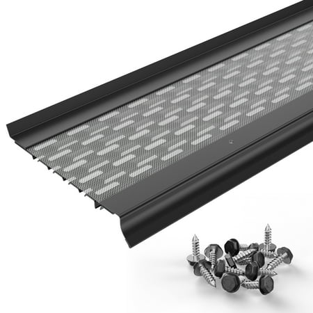 Waterlock Micromesh 5 inch Gutter Guards Leaf Protection, 25 Feet Black, Stainless Steel Mesh, Aluminum Gutter Covers, Contractor Grade Gutter Guard from Manufacturer