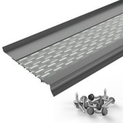 Waterlock Micromesh 6 inch Gutter Guards Leaf Protection, 1 Feet Sample Pack Dark Gray, Stainless Steel Mesh, Aluminum Gutter Covers, Contractor Grade Gutter Guard from Manufacturer