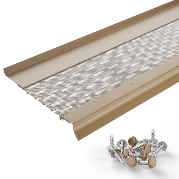 Waterlock 6" Leaf Protection Micromesh Gutter Guards - Stainless Steel Mesh & Aluminium Gutter Covers - Fits K-Style Gutters