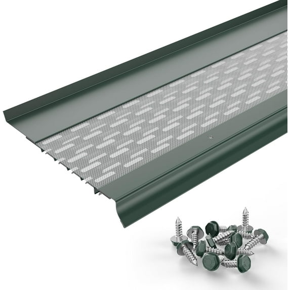 Waterlock Micromesh 6 inch Gutter Guards Leaf Protection, 100 Feet Forest Green, Stainless Steel Mesh, Aluminum Gutter Covers, Contractor Grade Gutter Guard from Manufacturer