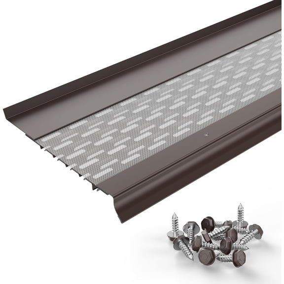 Waterlock Micromesh 6 inch Gutter Guards Leaf Protection, 100 Feet Musket Brown, Stainless Steel Mesh, Aluminum Gutter Covers, Contractor Grade Gutter Guard from Manufacturer