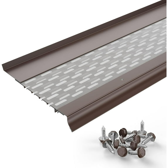 Waterlock Micromesh 6 inch Gutter Guards Leaf Protection, 100 Feet Royal Brown, Stainless Steel Mesh, Aluminum Gutter Covers, Contractor Grade Gutter Guard from Manufacturer