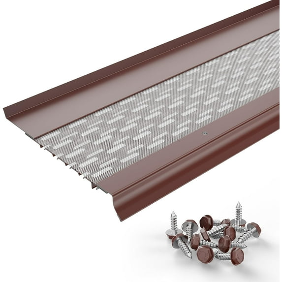 Waterlock Micromesh 6 inch Gutter Guards Leaf Protection, 100 Feet Scotch Red, Stainless Steel Mesh, Aluminum Gutter Covers, Contractor Grade Gutter Guard from Manufacturer