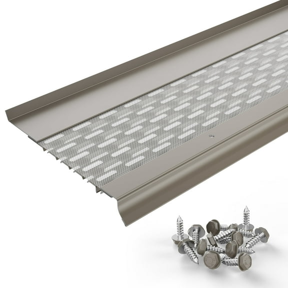 Waterlock 6" Leaf Protection Micromesh Gutter Guards - Stainless Steel Mesh & Aluminium Gutter Covers - Fits K-Style Gutters