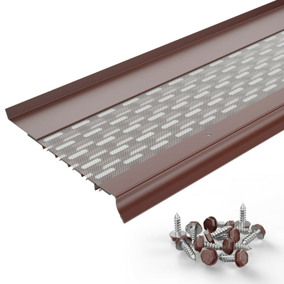 Waterlock Micromesh 6 inch Gutter Guards Leaf Protection, 50 Feet Scotch Red, Stainless Steel Mesh, Aluminum Gutter Covers, Contractor Grade Gutter Guard from Manufacturer