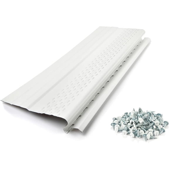 Waterlock Pro Gutter Protection, [5", 6" & 7" K-Style, Half Round & Box Gutters], White, 100 Feet, Aluminum Frame