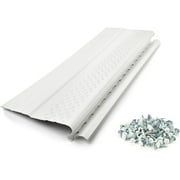 Waterlock Pro Gutter Guards Leaf Protection 25 Feet Pack High-Gloss White, A Contractor-Grade Gutter Guard from Manufacturer, Domestic Aluminum Gutter Covers 5 and 6 Inch Gutters