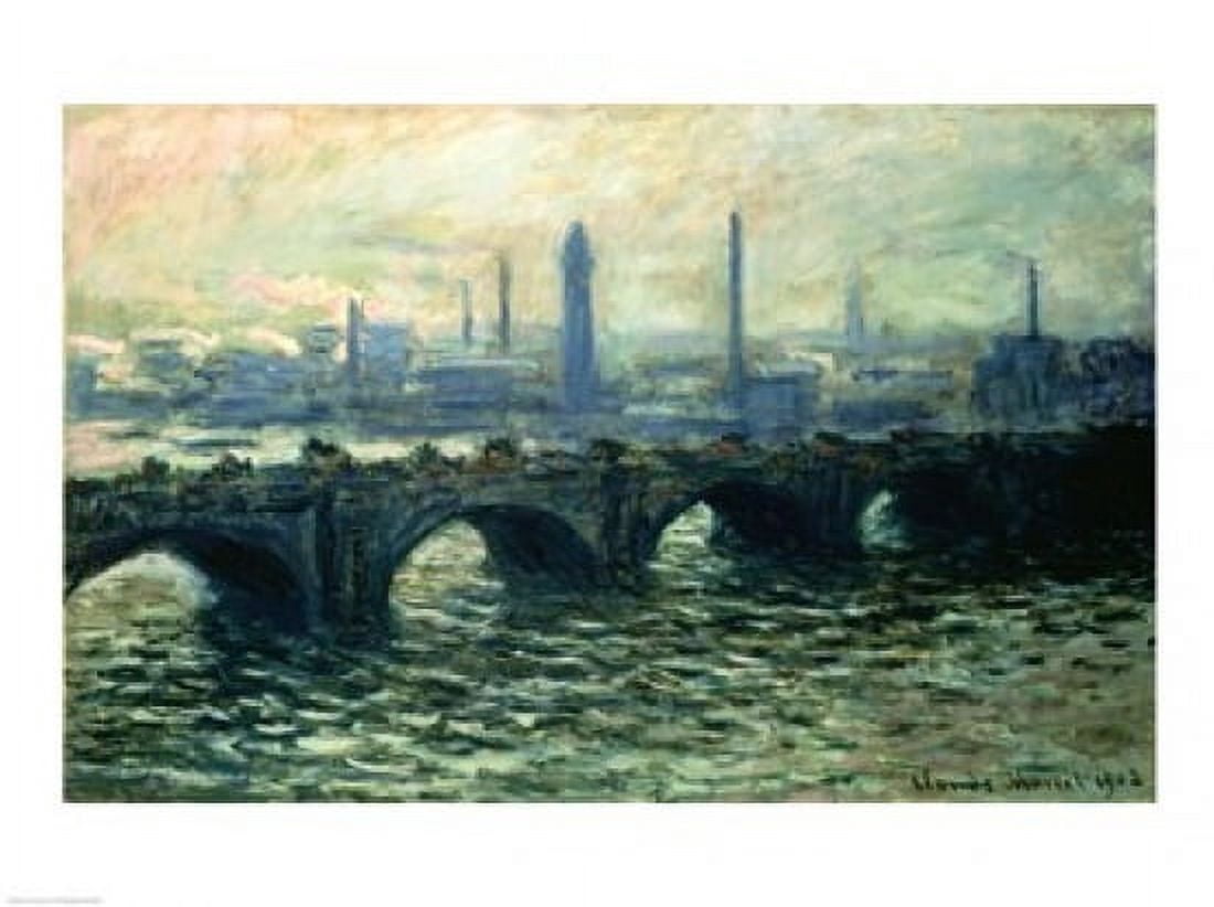 Waterloo Bridge 1902 Canvas Art - Claude Monet (24 x 18)