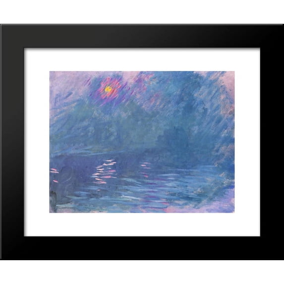Waterloo Bridge 20x24 Framed Art Print by Monet, Claude
