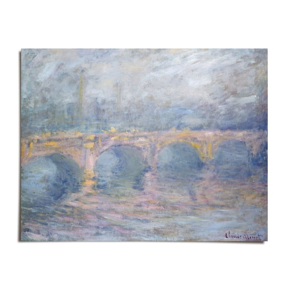 Waterloo Bridge London at Sunset - Claude Monet - 9x12 - Wall Art Print - UNFRAMED