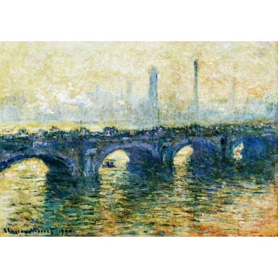 Waterloo Bridge-Monet - CANVAS OR FINE PRINT WALL ART