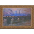 thumbnail image 1 of Waterloo Bridge, Overcast Weather 24x19 Gold Ornate Wood Framed Canvas Art by Monet, Claude, 1 of 2