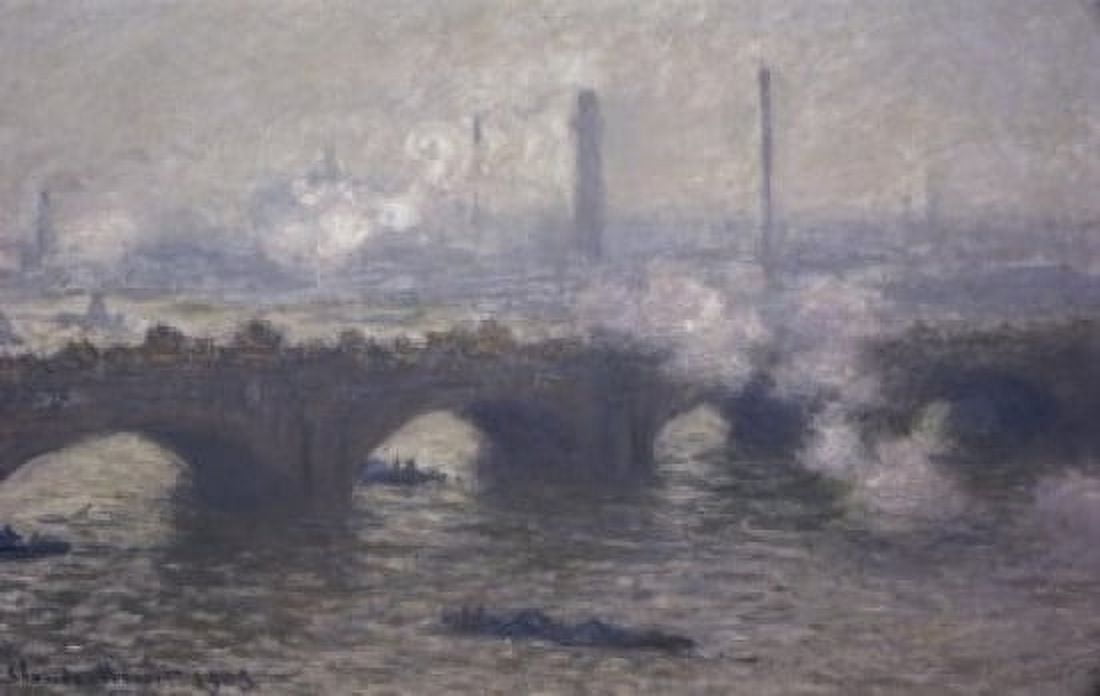 Waterloo BridgeGray Day Claude Monet (1840-1926 French) National Gallery of Art Washington DC Canvas Art - Claude Monet (18 x 24)