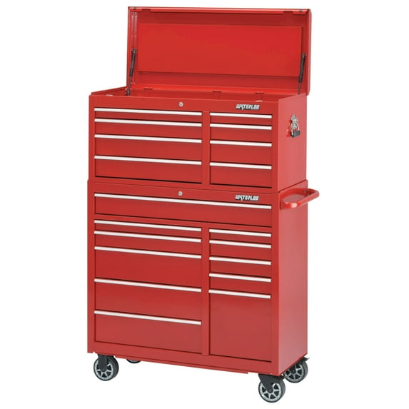 Waterloo Pro Series Chests, 40 1/2 in x 18 in x 20 in, 8,669 cu in, Red