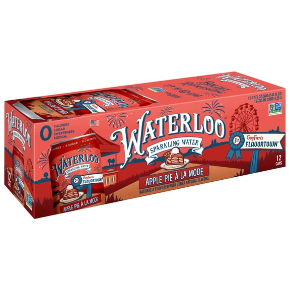 Waterloo Sparkling Water, Apple Pie Ă la Mode, 12 fl oz, 12 Pack Cans