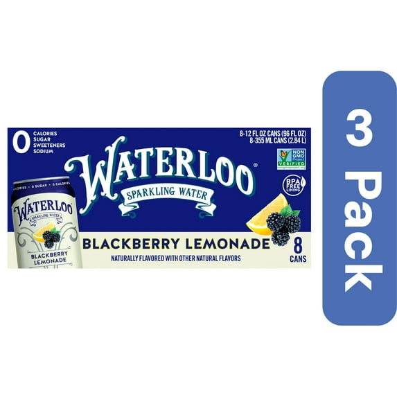 Waterloo Sparkling Water Blackberry Lime 96 fl oz (Pack Of 3)