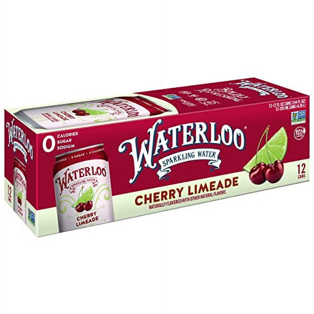 Waterloo Sparkling Water, Cherry Limeade Naturally Flavored, 12 Fl Oz