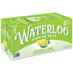 Waterloo Sparkling Water, Lemon-Lime, 12 fl oz, 8 pack cans