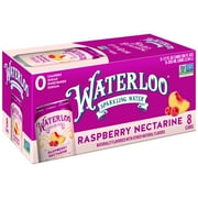Waterloo Sparkling Water, Raspberry Nectarine, 12 fl oz, 8 Pack Cans